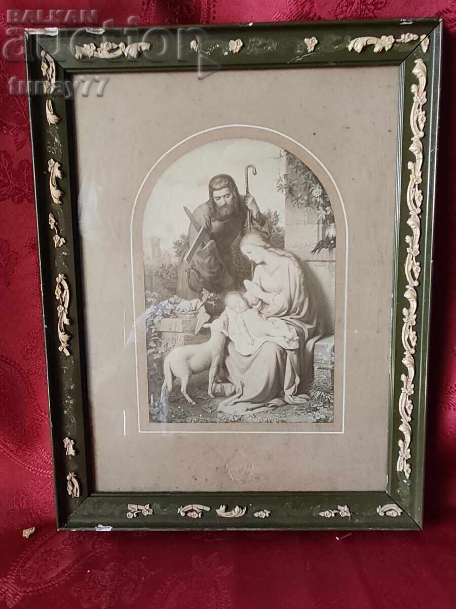Document religios vintage cu Certificat de autenticitate