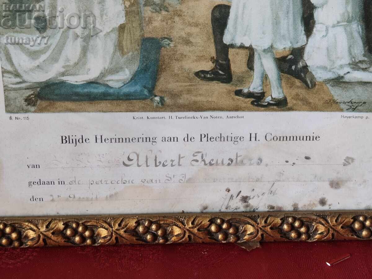 Livrarea Document religios vintage cu Certificat de autenticitate