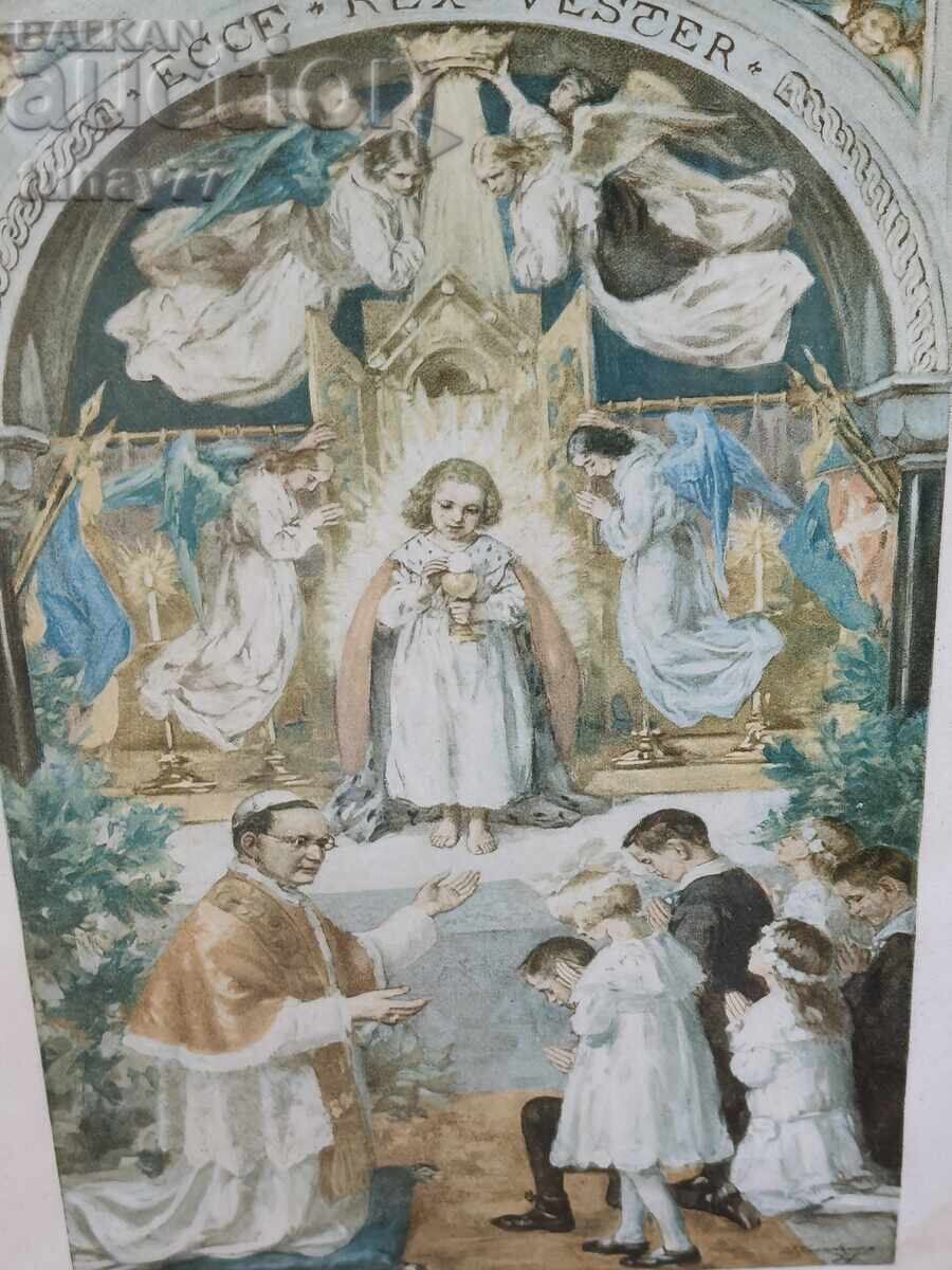 Document religios vintage cu Certificat de autenticitate - 5