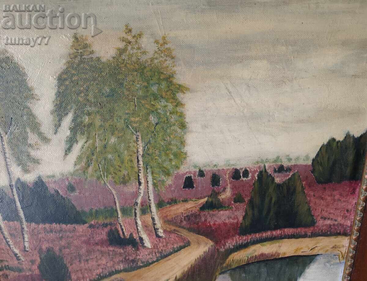 Vintage oil painting 1957 Signed - 5 Vintage oil painting 1957 Signed - 5