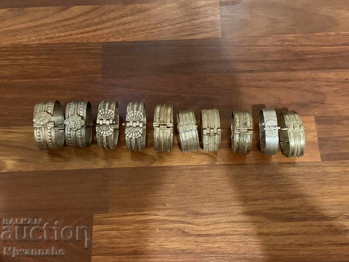 Brățări în stil renașterea națională, argint, 10 bucăți