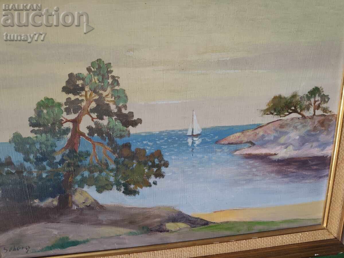Beautiful signed oil painting with price € 0.01 | 0.02 BGN