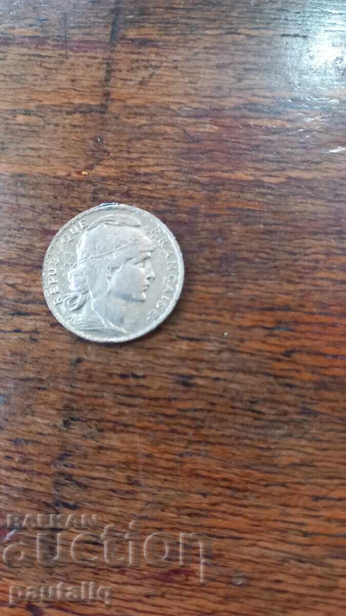 20 франка Франция позлатена реплика 1906 г с цена € 10.00 | 19.56 лв.