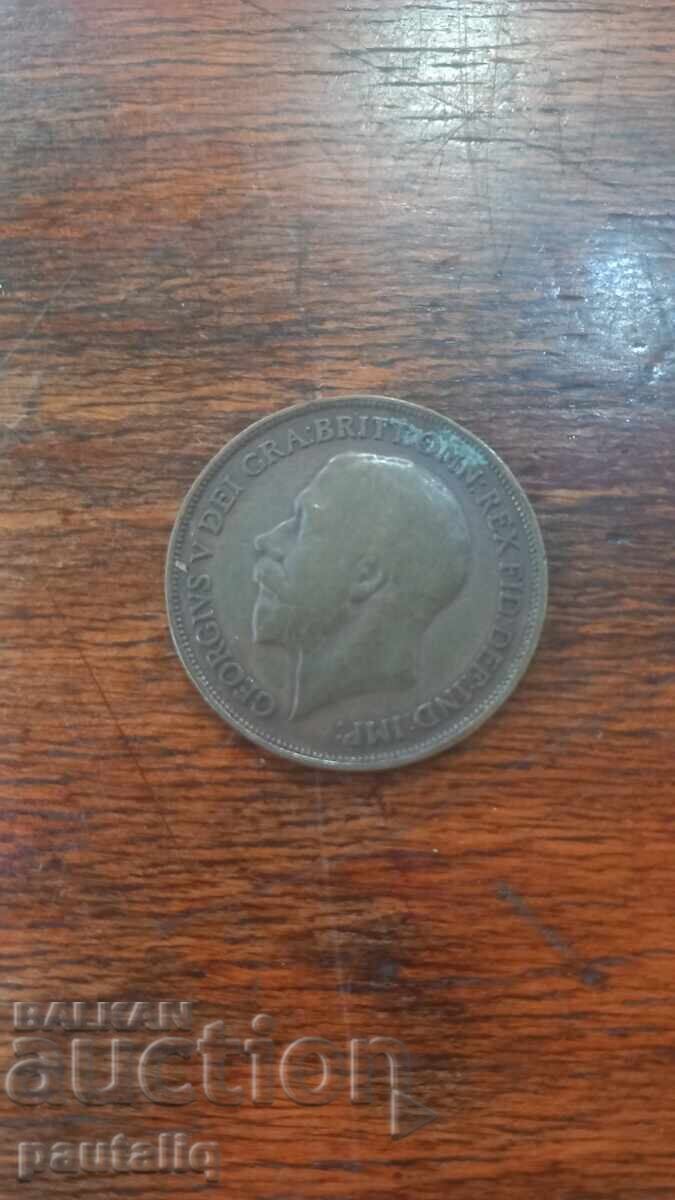 1 пени Великобритания 1914 г с цена € 2.00 | 3.91 лв.