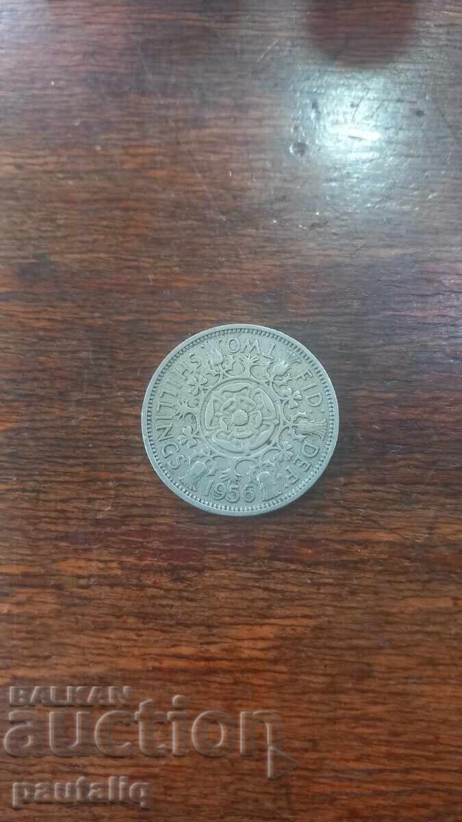 2 шилинга Великобритания 1956 г с цена € 1.00 | 1.96 лв.