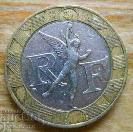 10 franci 1989 - Franța (bimetal) cu preț € 0.60 | 1.17 BGN