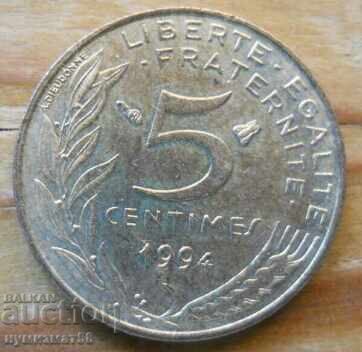 5 сантима 1994 г. - Франция