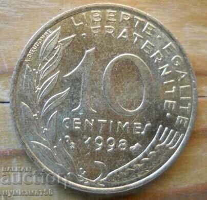 10 сантима 1998 г. - Франция