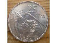 25 pesetas 1957 - Spania