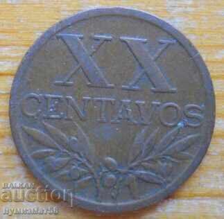 20 centavos 1943 - Πορτογαλία