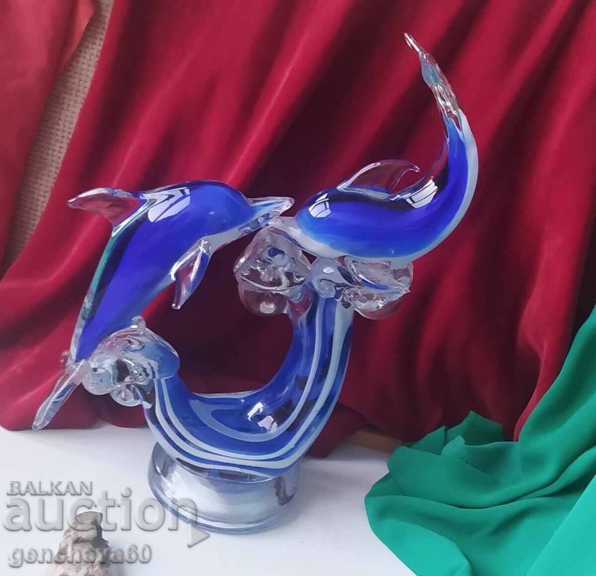 MURANO sculpture of a pair of dolphins with price € 50.00 | 97.79 BGN