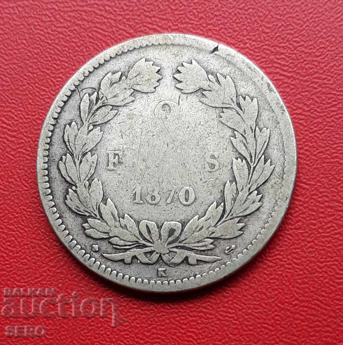 France-2 francs 1870 K Bordeaux-rare