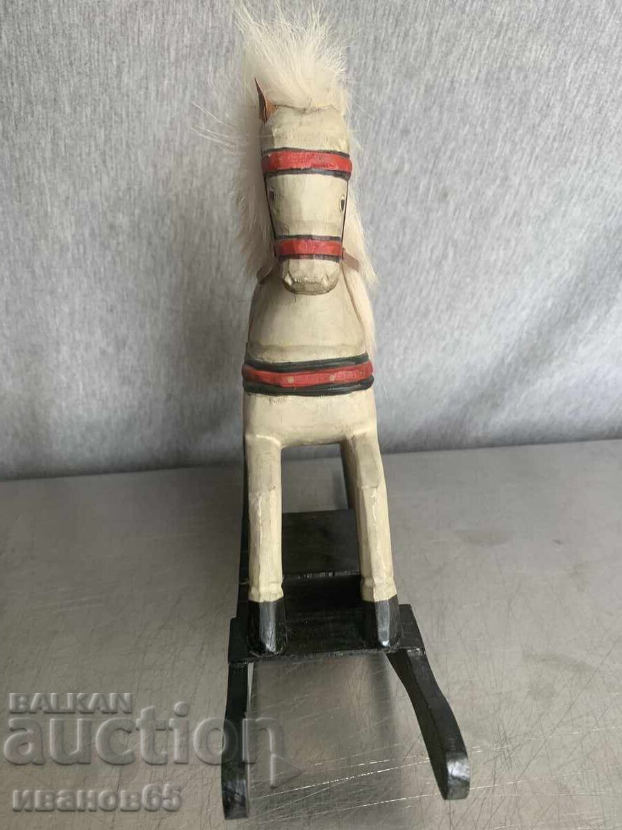 Auction  Wooden rocking horse for decoration