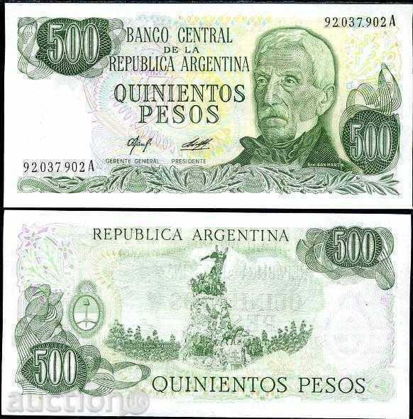 ZORBA TOP AUCTION ARGENTINA 500 PESOS 1977 / 84 303A UNC