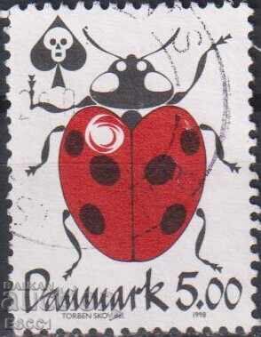 Σφραγίδα με σήμα Fauna Nasekomo Καlinka 1998 από Δανία