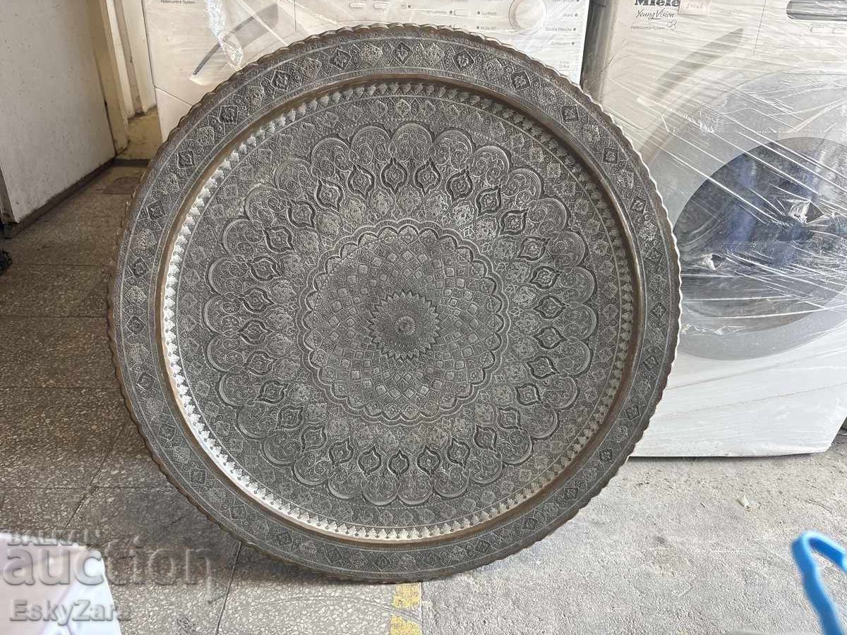 Tavă decorativă unică din cupru ciocănit (83 cm / 5.8 kg) cu preț € 1000.00 | 1955.84 BGN
