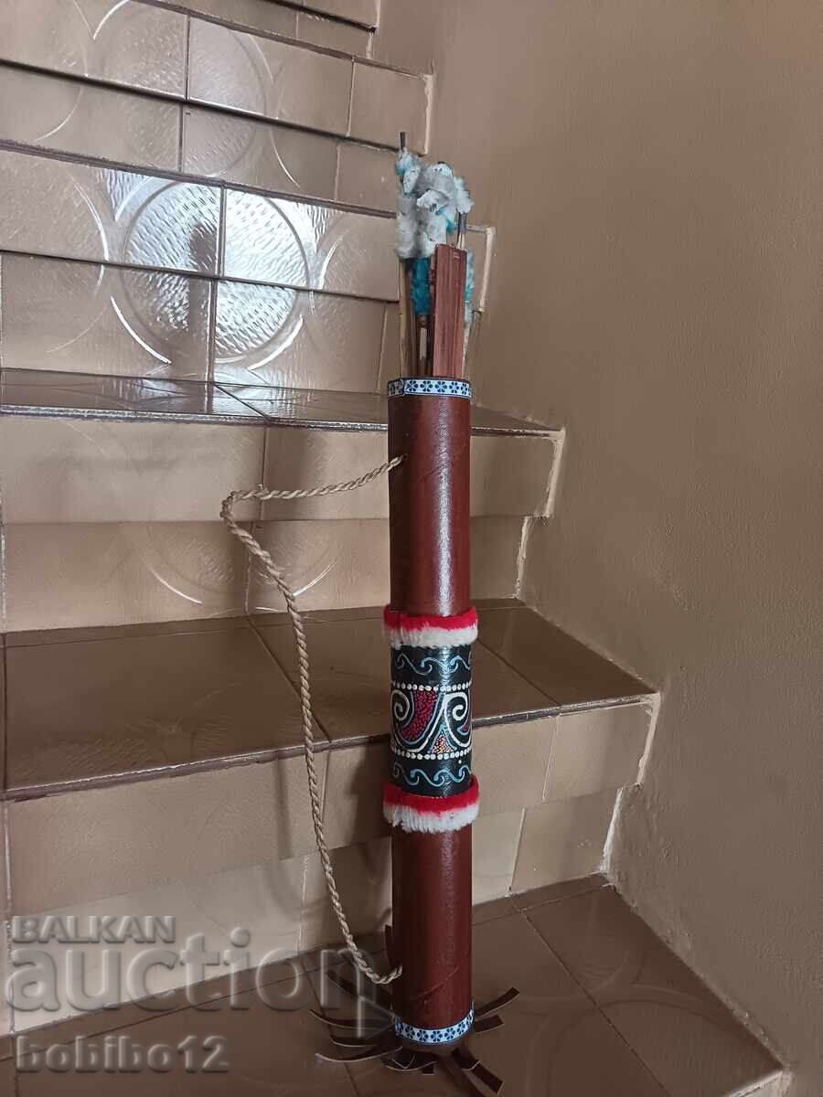 Decorativ tolba indiană cu nouă săgeți - 5
