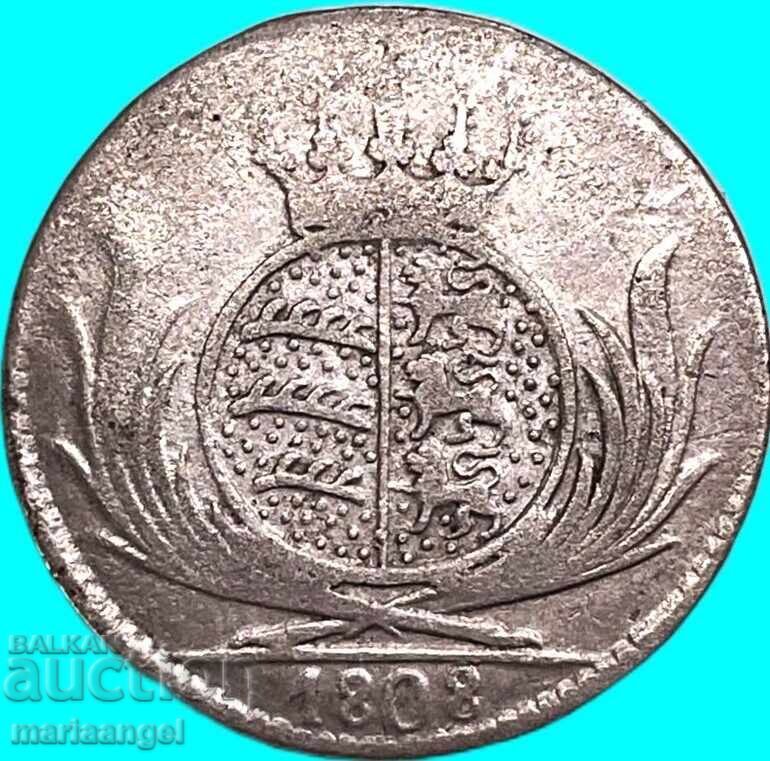 6 Kreuzer 1808 Germany Württemberg Friedrich silver with price € 12.80 | 25.03 BGN