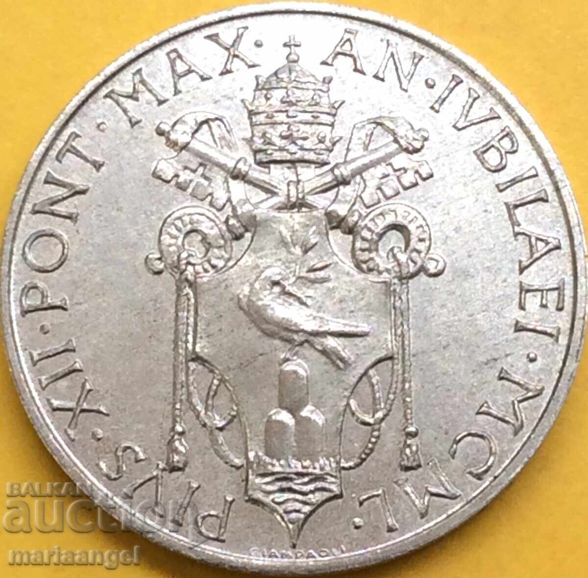 1 лира 1950 Ватикан Пий XII - доста рядка с цена € 18.00 | 35.21 лв.