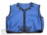 Antique wool men's / children's vest with braid folk costume