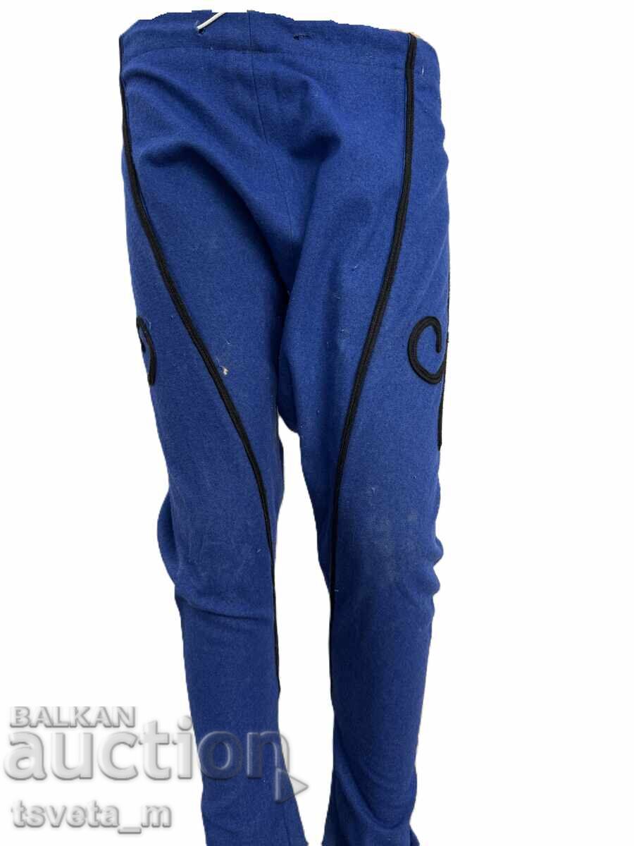 Antique woolen men's/children's breeches with braid folk costume