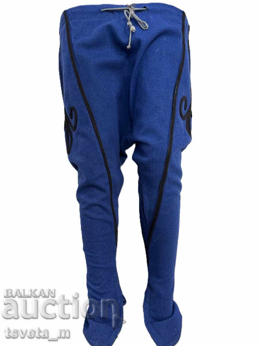 Antique woolen men's/children's breeches with braid folk costume