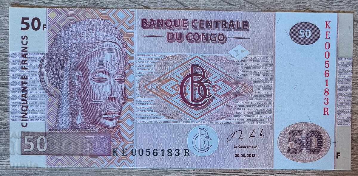 Congo 50 franci 2013 UNC