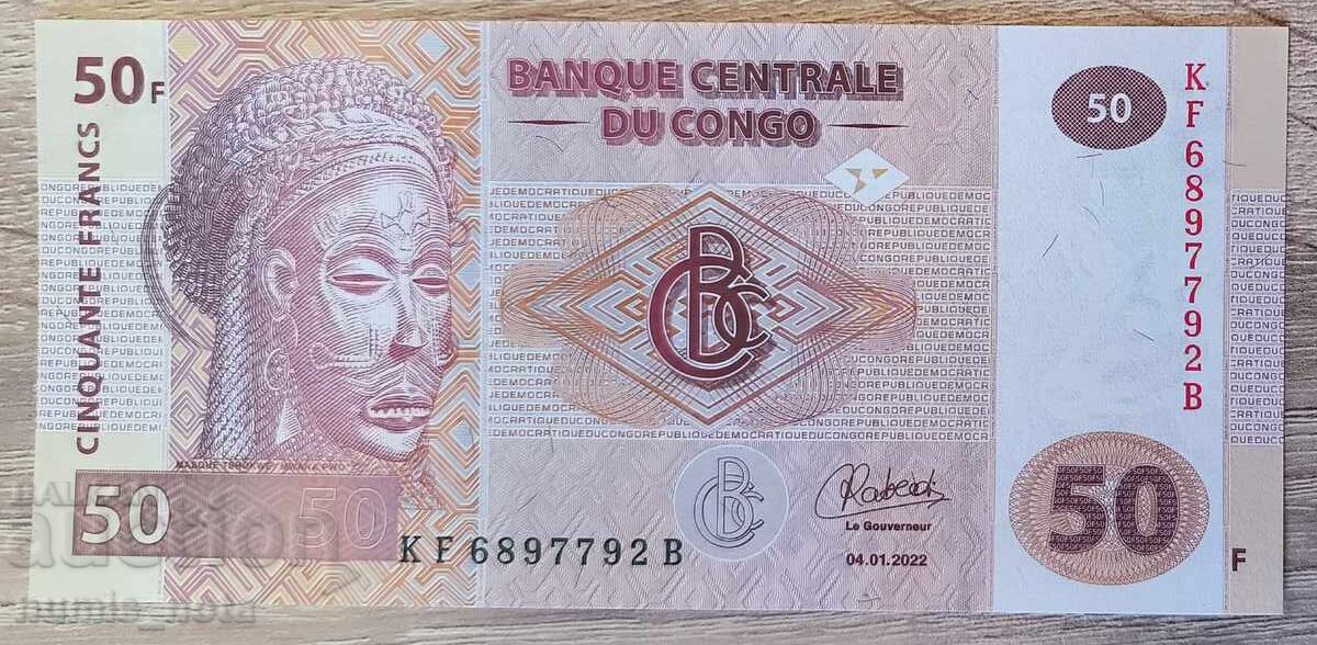 Congo 50 Francs 2022 UNC