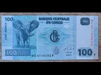 Конго 100 франка 2013 година UNC