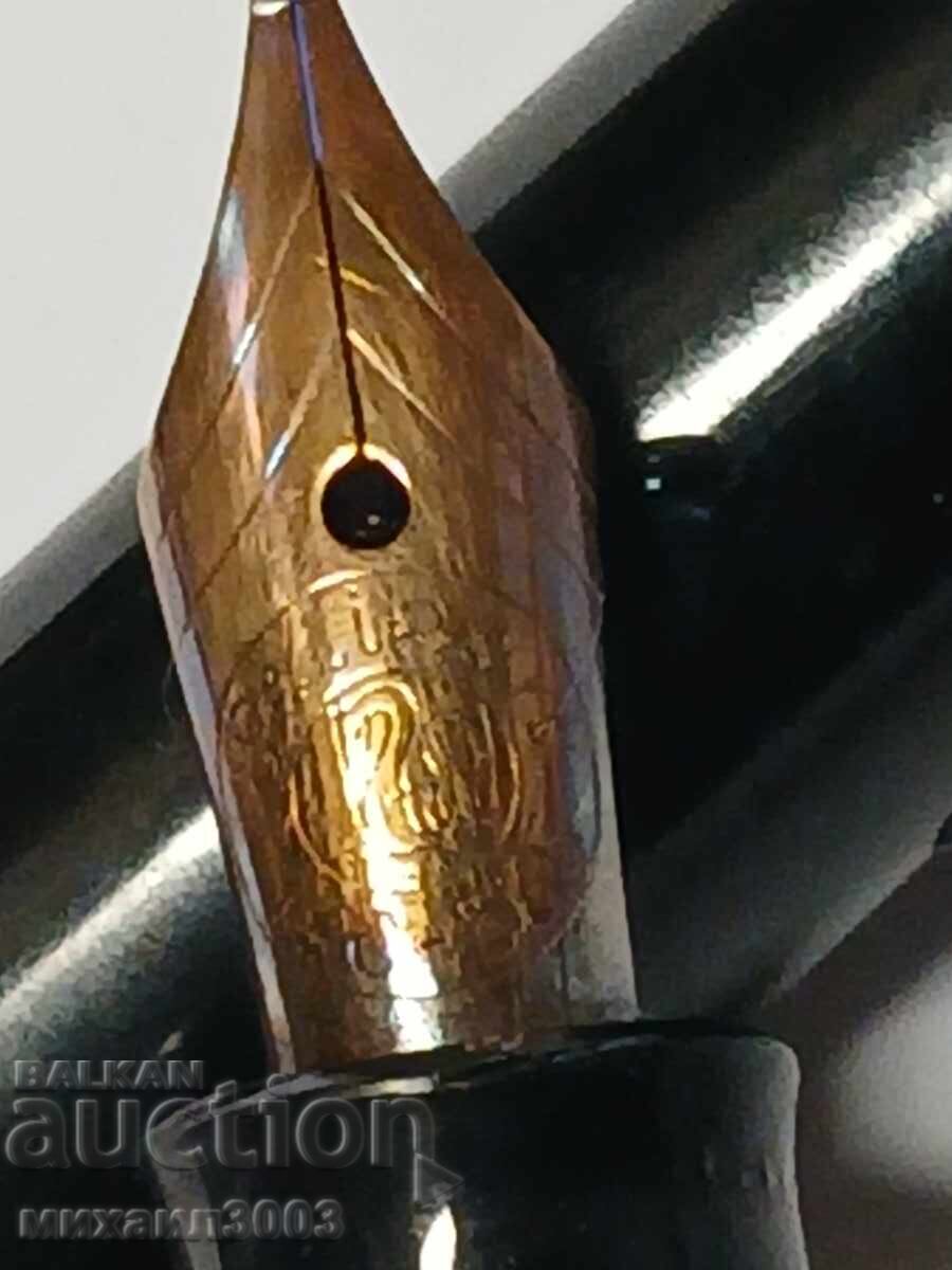 Licitație STILOU GERMAN PELIKAN 150 CU PENIȚĂ DIN AUR DE 14 KT