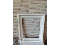 Ramă veche din lemn pentru tablou - 61/52 cm