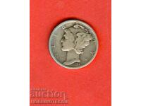 SUA 10 cenți - 1 dime emisiunea 1945 ARGINT 1
