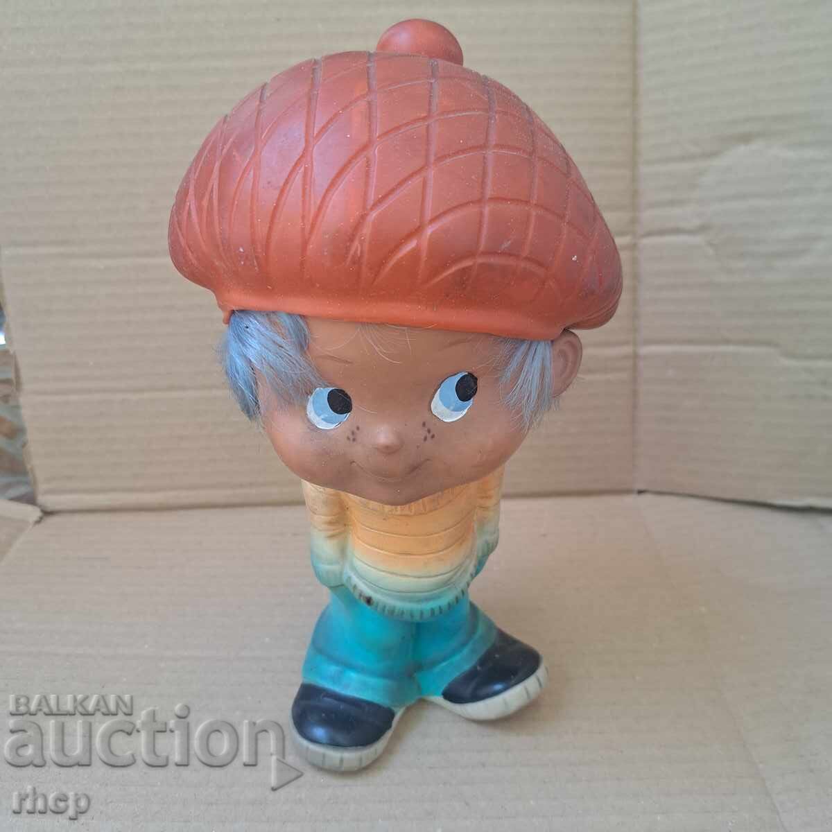 Old Soviet rubber toy boy