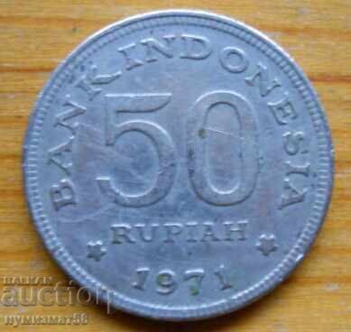 50 рупии 1971 г - Индонезия 50 рупии 1971 г - Индонезия