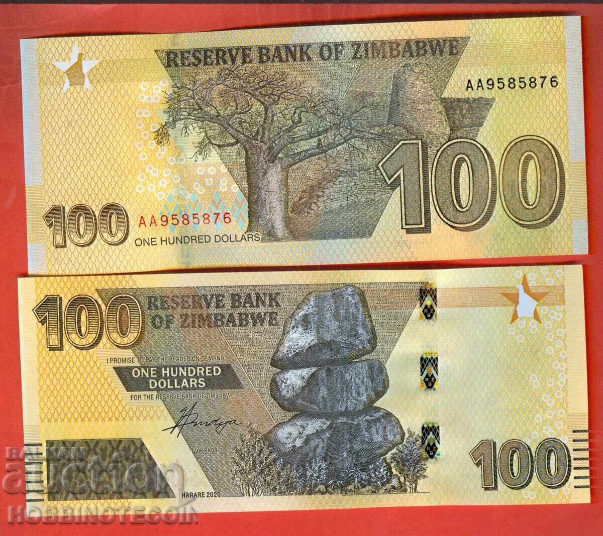 ZIMBABWE 100 $ emisiune 2020 NOU UNC