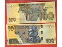 ЗИМБАБВЕ ZIMBABWE 100 $ емисия - issue 2020 НОВА UNC