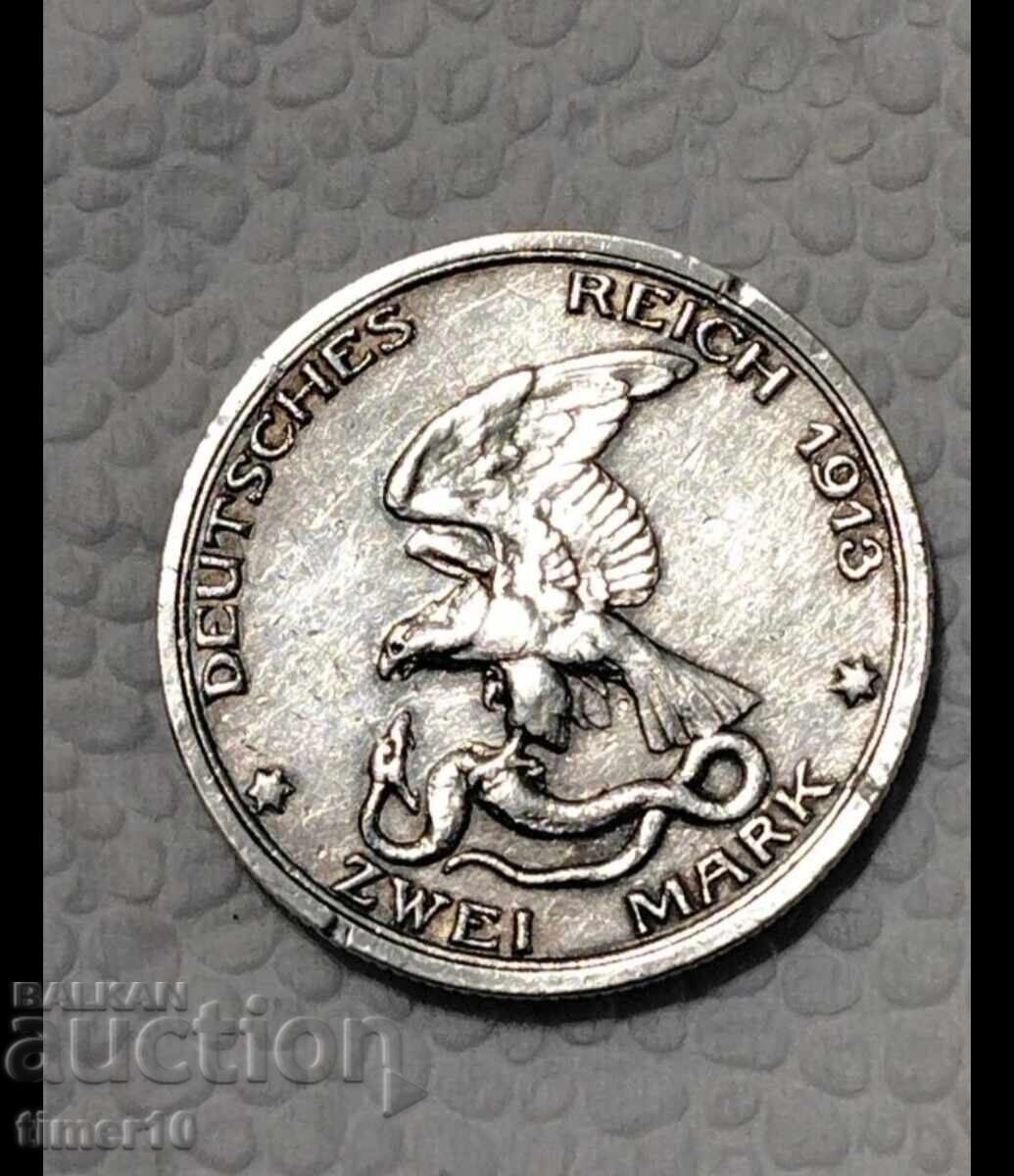 Delivery of 1913 Germany Wilhelm II Prussia Napoleon war rare silver