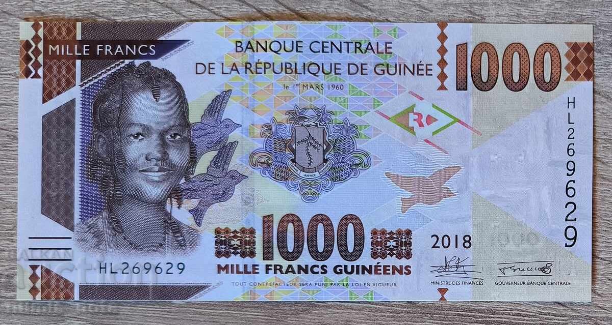 Guineea 1000 franci 2018 UNC