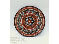 Farfurie ceramică etno bulgărească – lucrată manual – anii '80