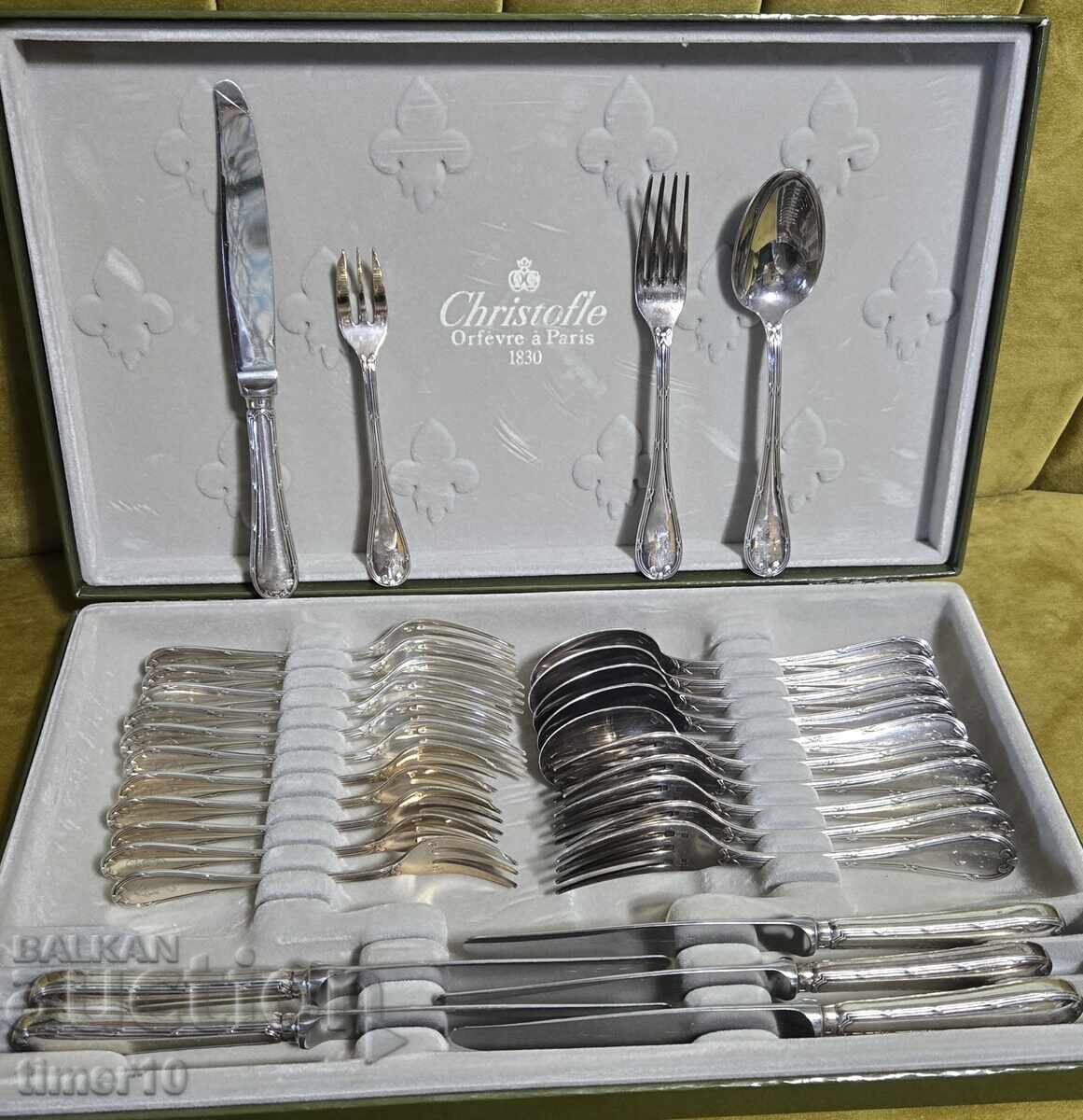 Auction  Christofle France Rubans cutlery set for 30 people