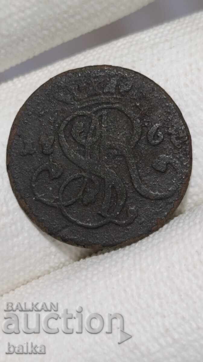 1 GROSCH 1764 - POLAND, LITHUANIA - PRINCE STANISŁAW AUGUST PONIATOWSKI
