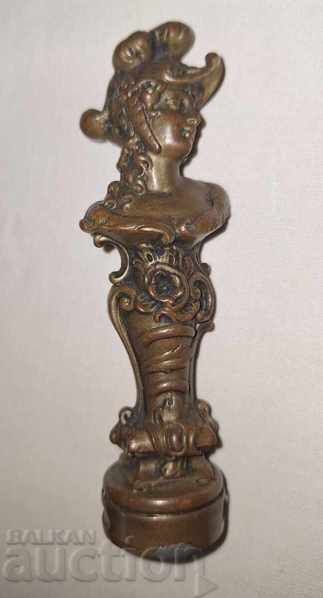 Sigiliu antic din bronz pentru ceară