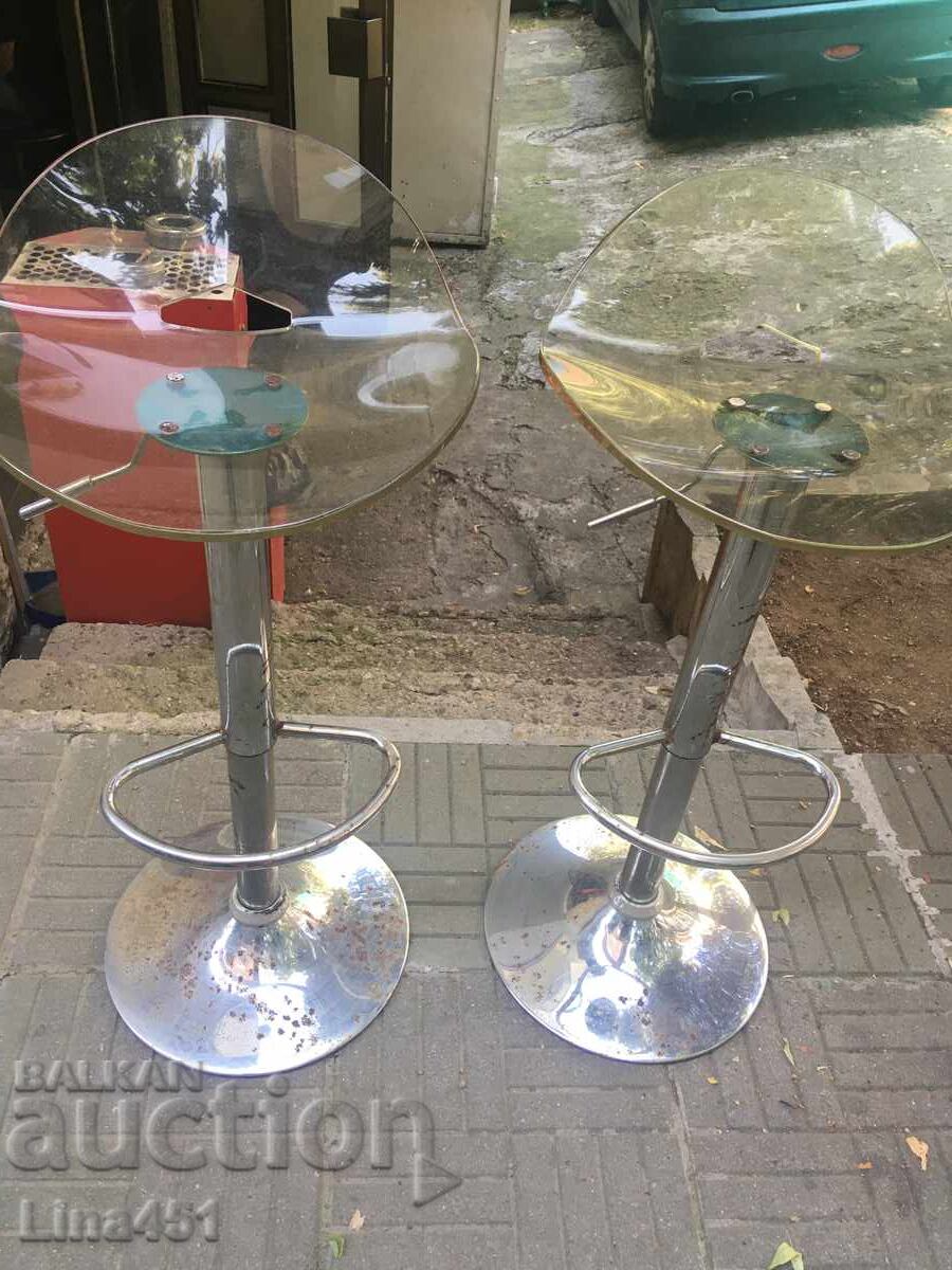 2 scaune - tip bar (stork), policarbonat