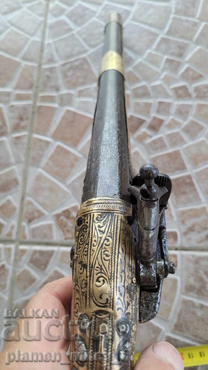 Pistol arnăut, pistolet, cu cremene - 5