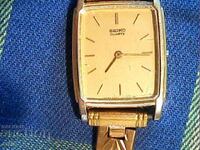 Gold-plated Seiko, works, no battery