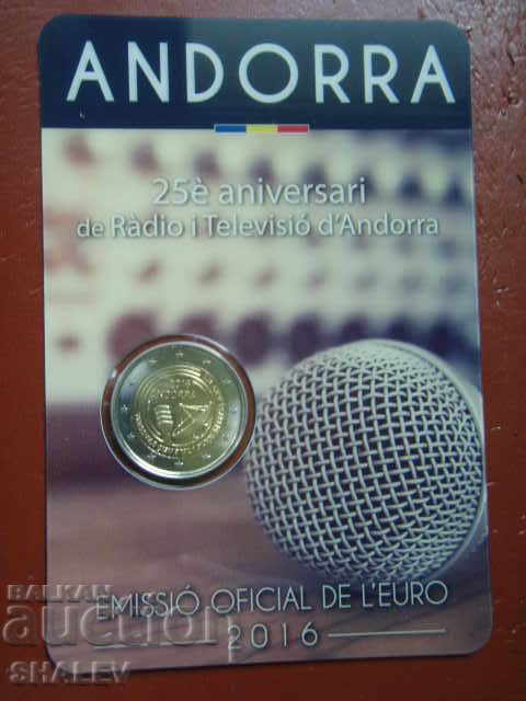 2 Euro 2016 Andorra "25 years public low" /Андора/ (1) - Unc 2 Euro 2016 Andorra "25 years public low" /Андора/ (1) - Unc