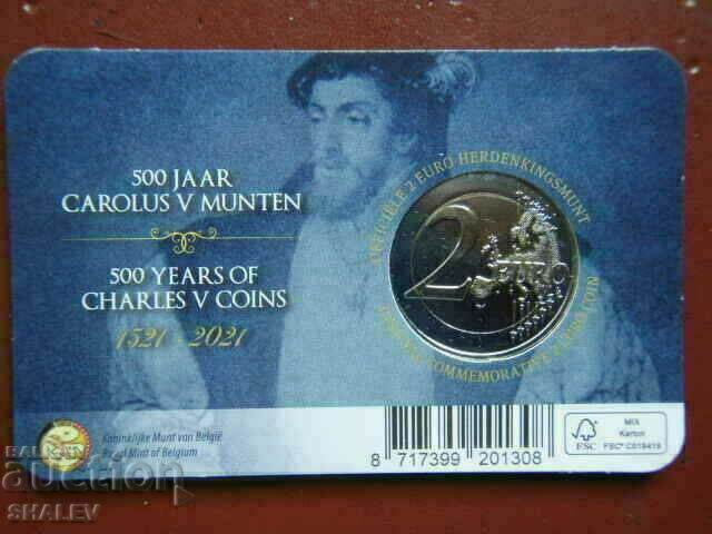 2 Euro 2021 Belgium "500 y coins Carol V" /Белгия/ (2) - Unc - 6
