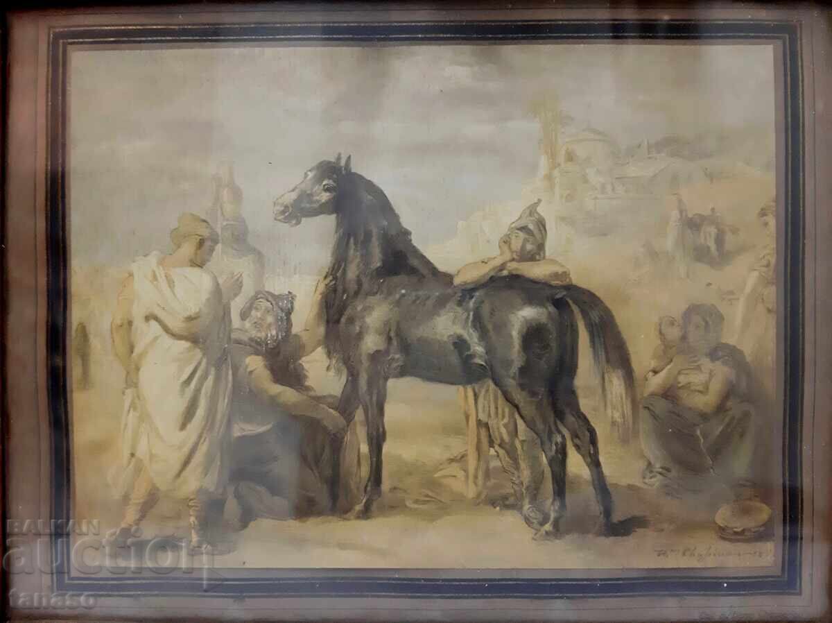 Théodore Chassériau — „Un arab prezentând o iapă” cu preț € 42.00 | 82.15 BGN Théodore Chassériau — „Un arab prezentând o iapă” cu preț € 42.00 | 82.15 BGN