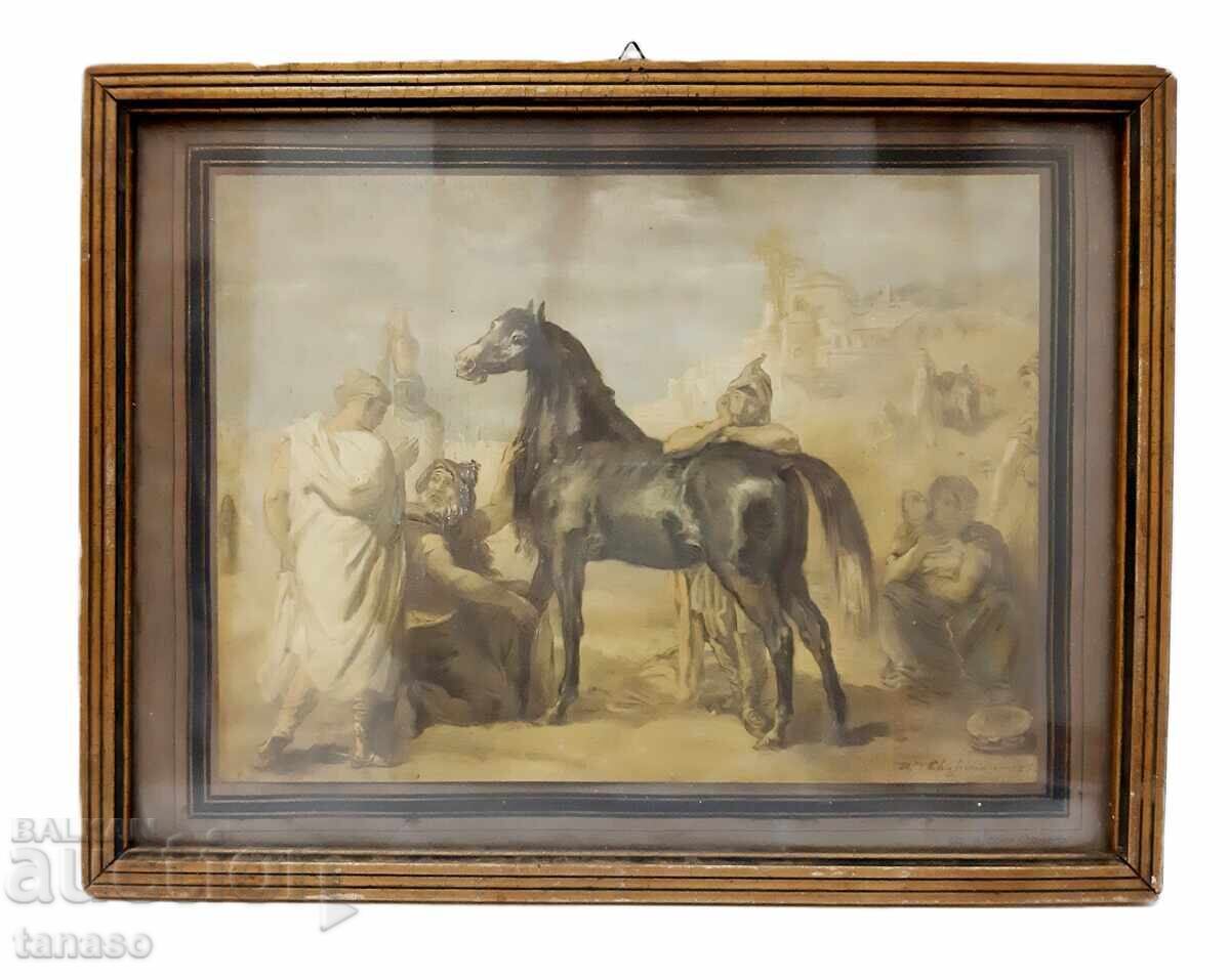 Théodore Chassériau — „Un arab prezentând o iapă” Théodore Chassériau — „Un arab prezentând o iapă”