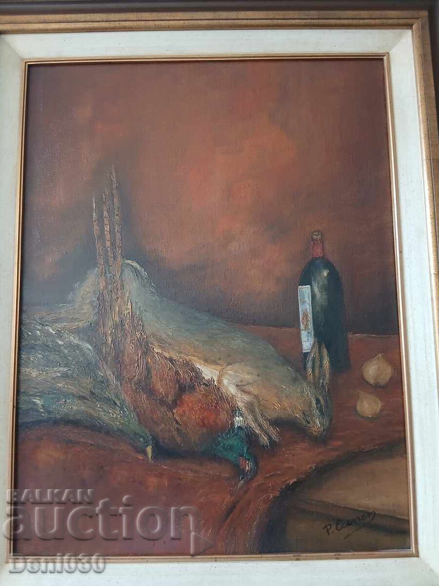 Licitație Pictură mare în ulei de autor pe pânză Licitație Pictură mare în ulei de autor pe pânză